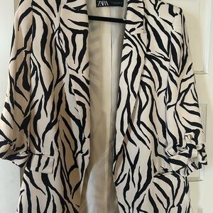Zara Zebra Print Blazer